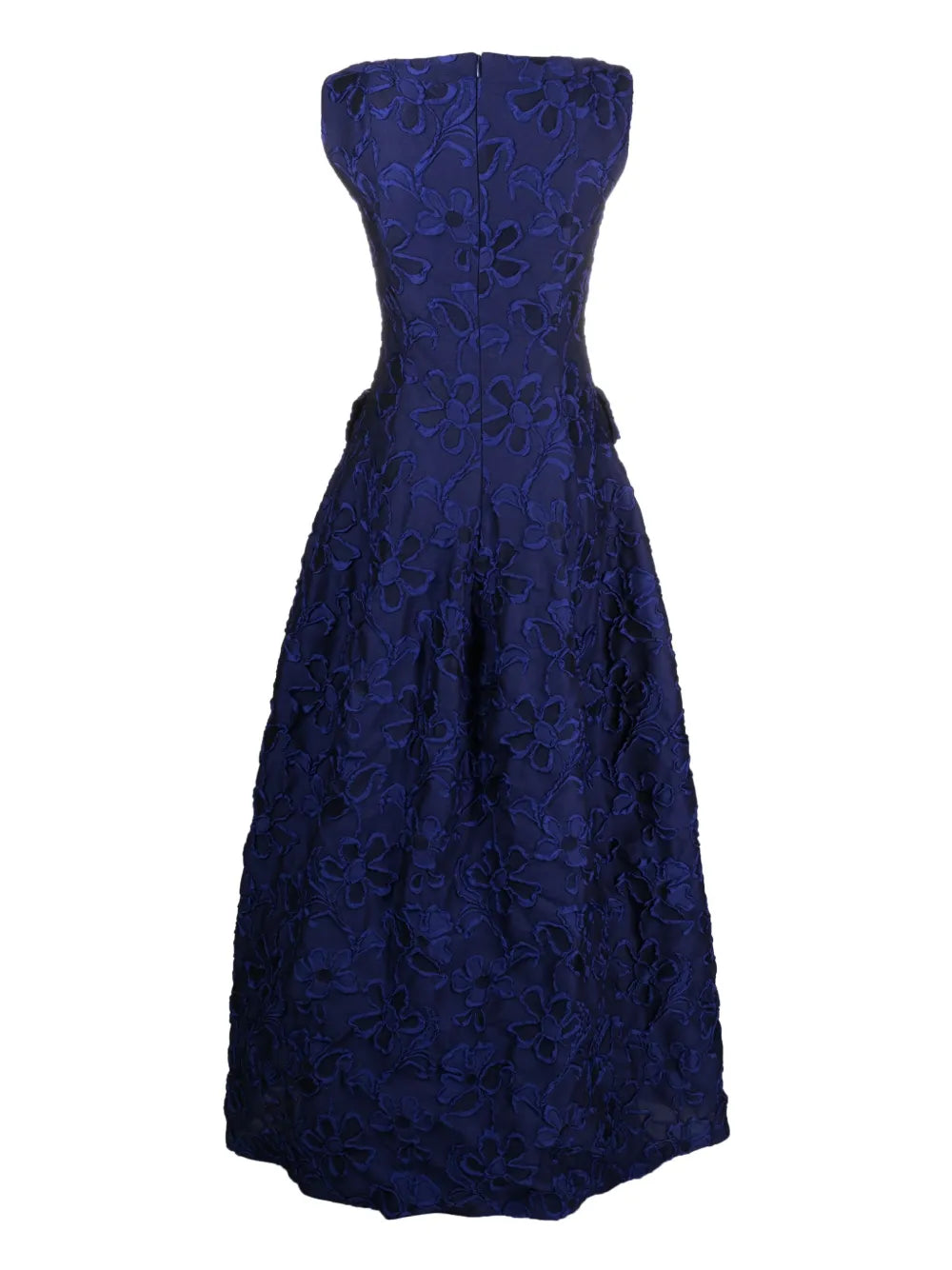 Floral-Jacquard Cloqué Gown
