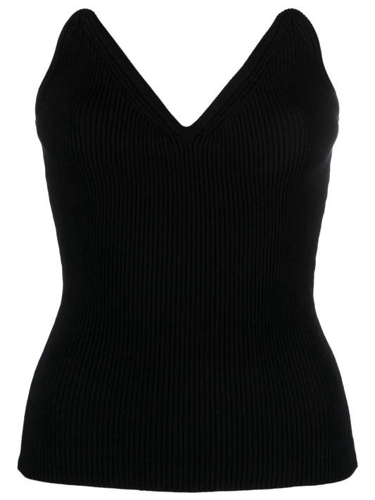 Ribbed-Knit Bustier Top