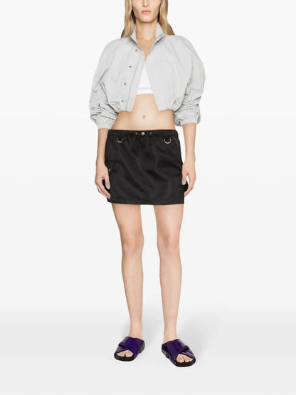 Drawstring Cargo Miniskirt