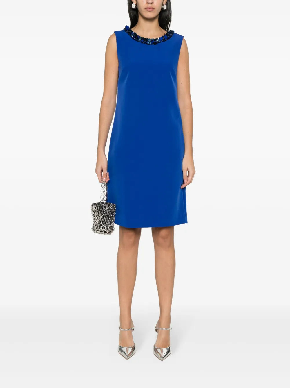 Crystal-Embellished Midi Dress