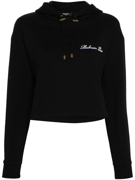 Logo-Embroidered Cotton Hoodie