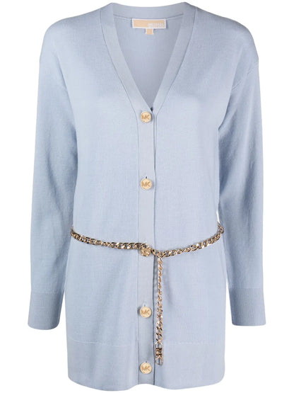 Chain-Link Ribbed Cardigan