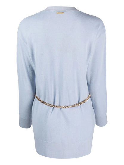 Chain-Link Ribbed Cardigan