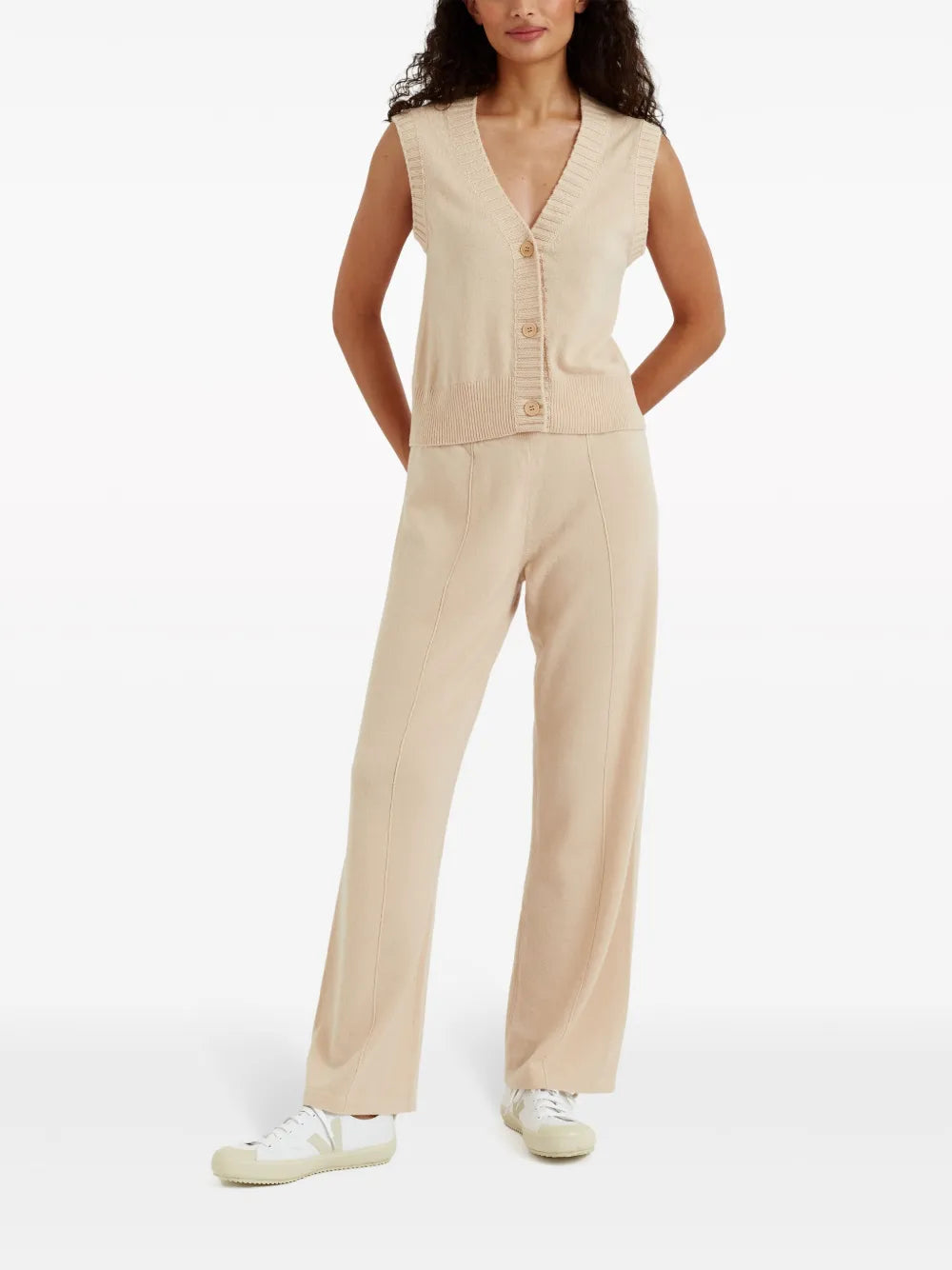V-Neck Buttoned Gilet