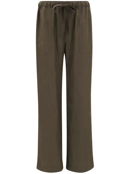 Mid-Rise Drawstring Trousers