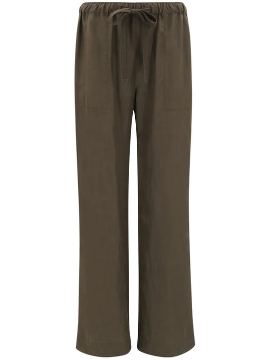 Mid-Rise Drawstring Trousers