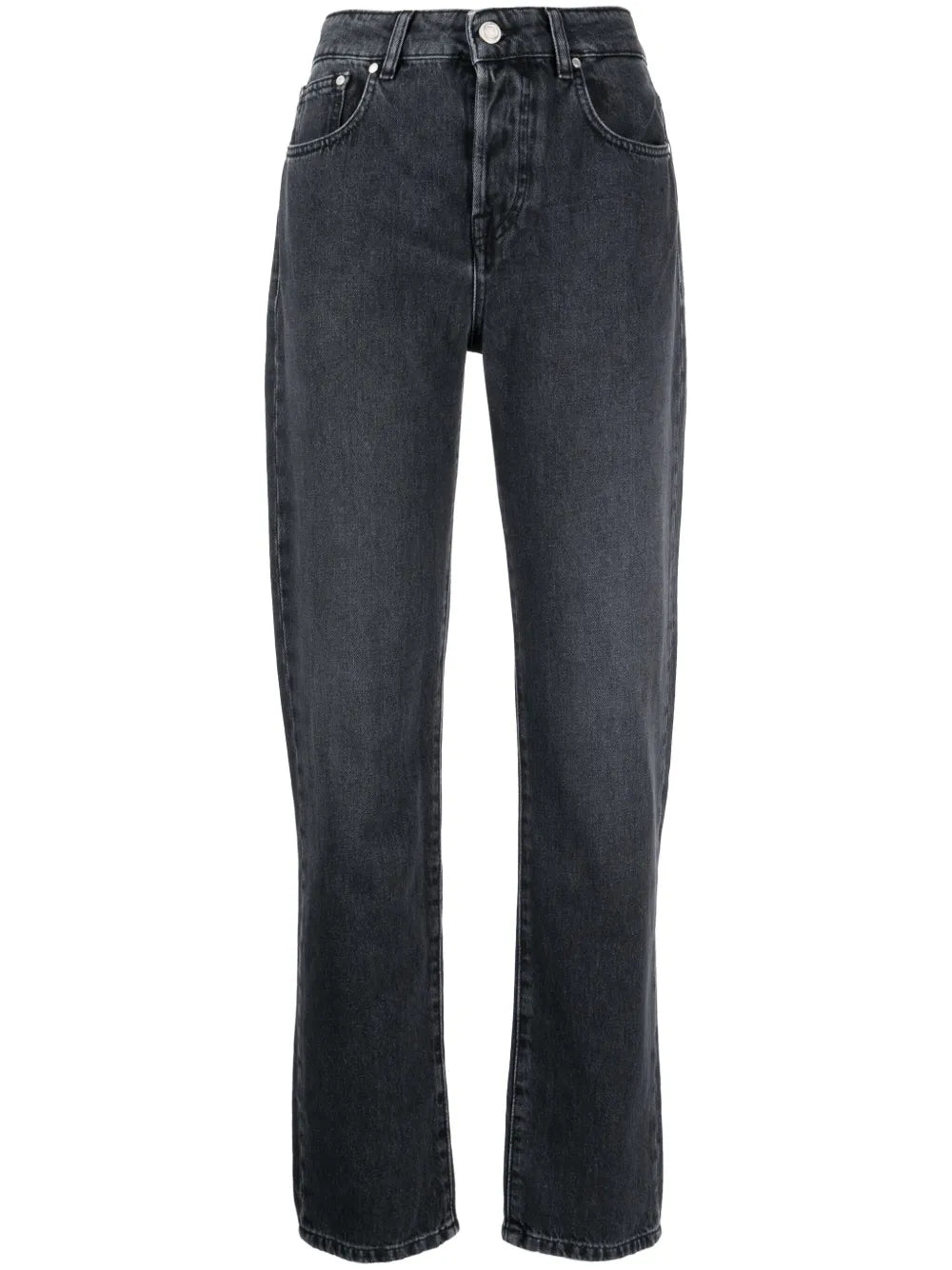 High-Waisted Straight-Leg Jeans