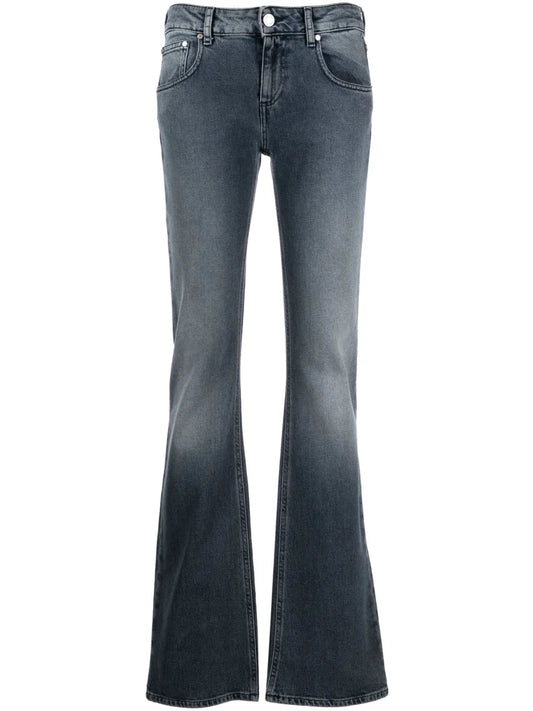 Mid-Rise Flared Jeans