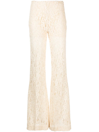 Broderie Anglaise Flared Trousers