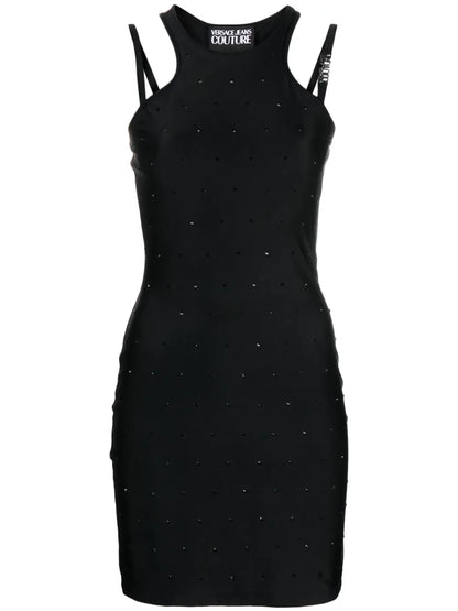 Crystal-Embellished Mini Dress