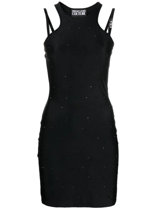 Crystal-Embellished Mini Dress