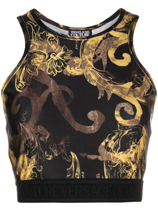 Baroque-Print Tank Top