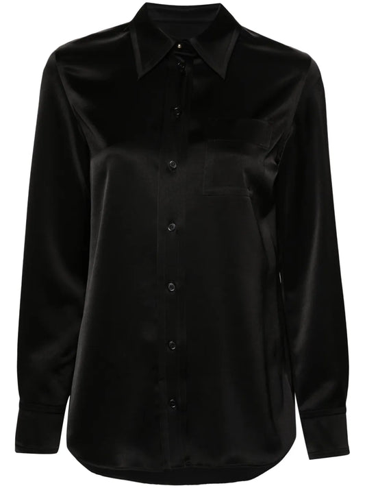 Long Sleeve Satin Shirt