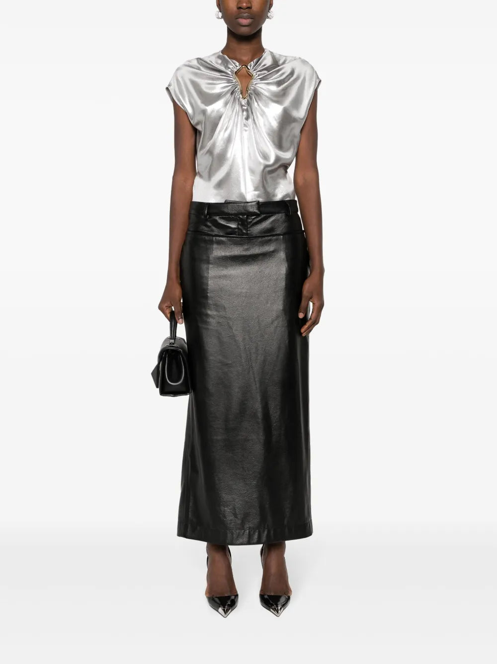 Embellished Lamé Top