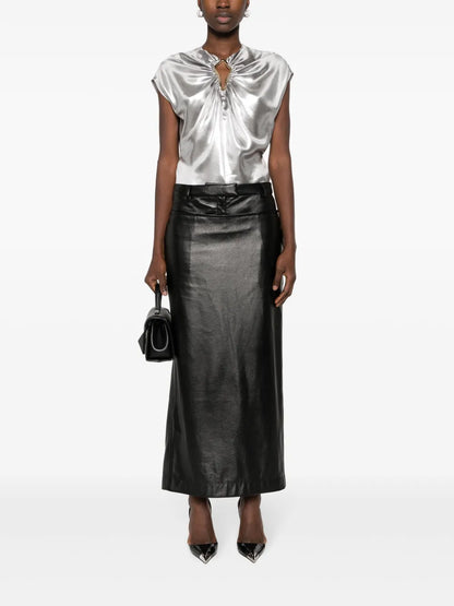 Embellished Lamé Top