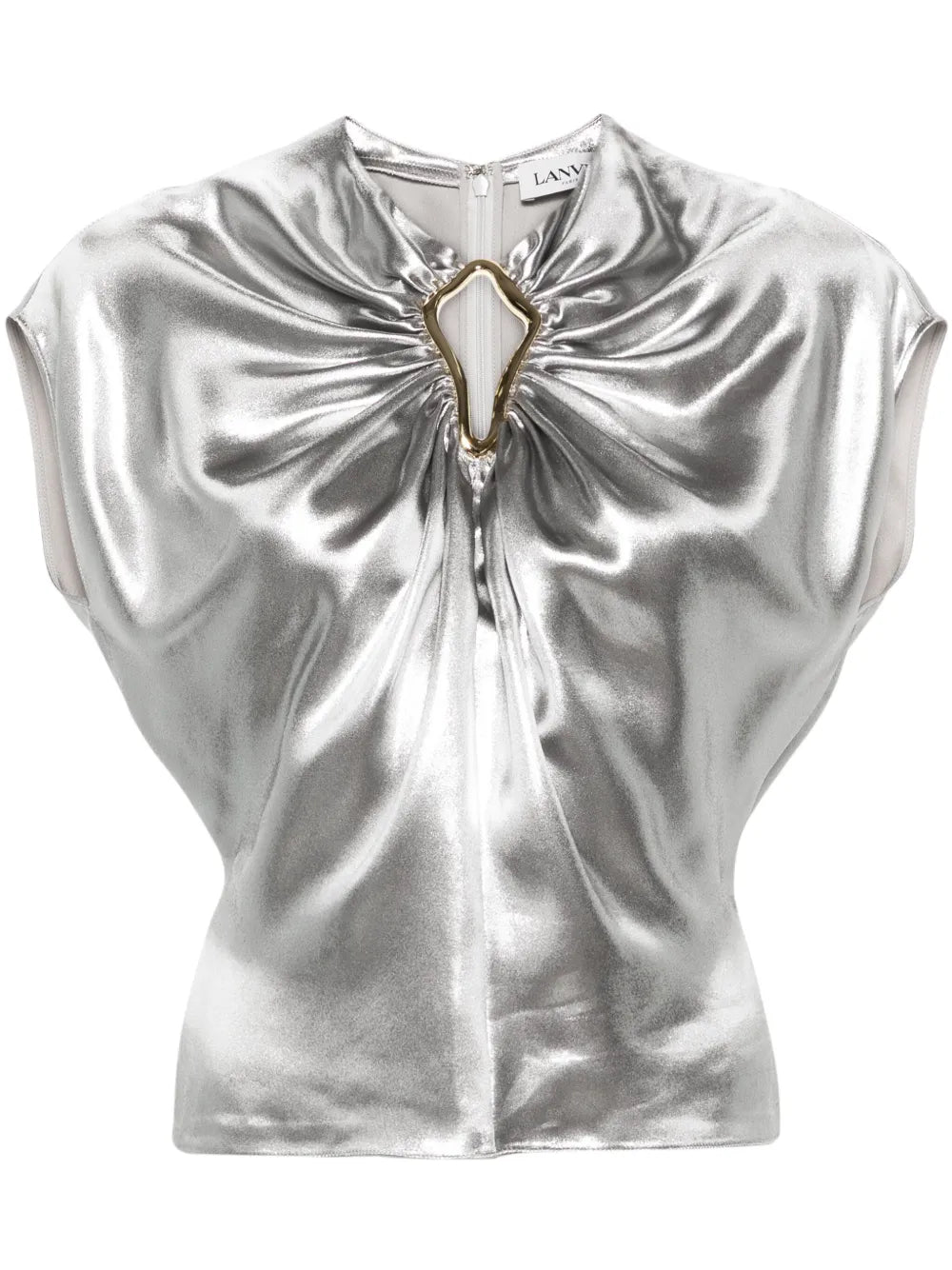 Embellished Lamé Top