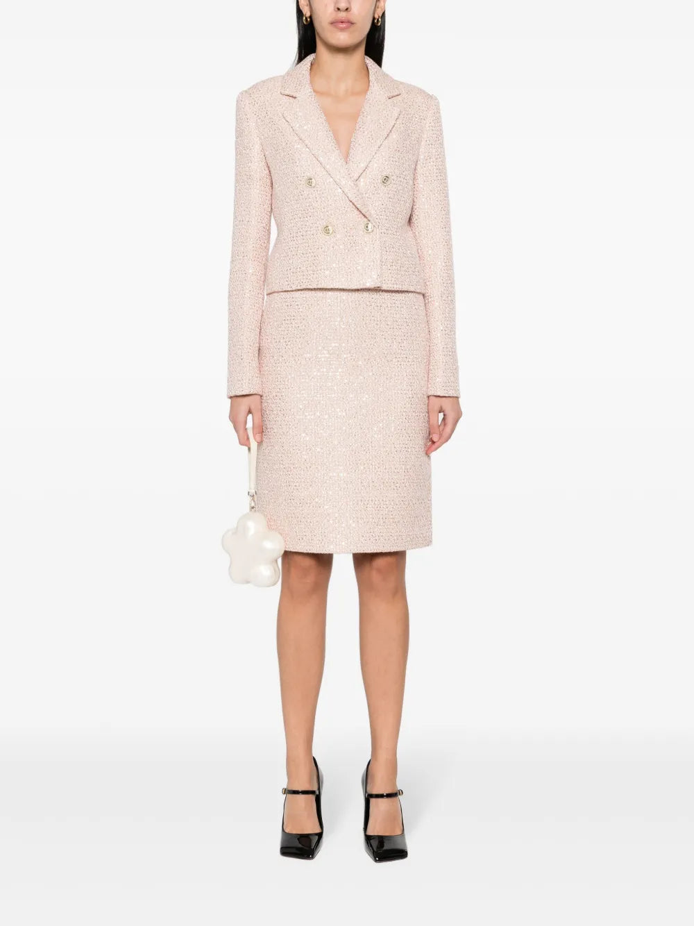 Double-Breasted Bouclé Blazer