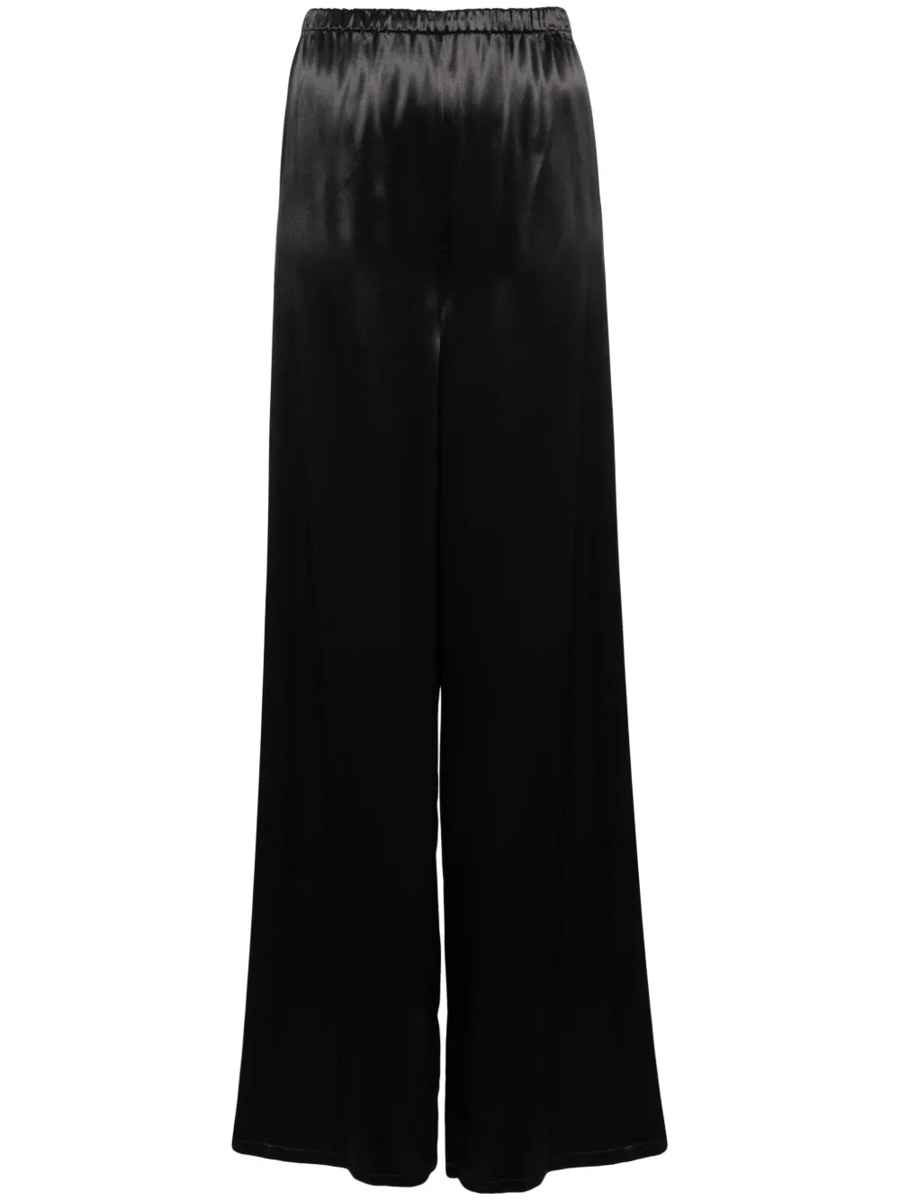 Wide-Leg Satin Trousers