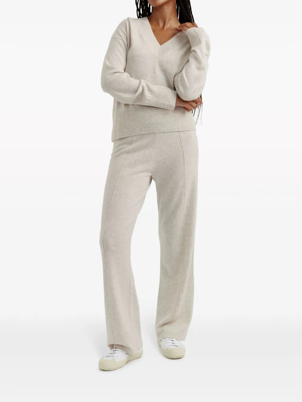 V-Neck Ribbed Jumper