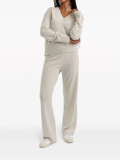 V-Neck Ribbed Jumper