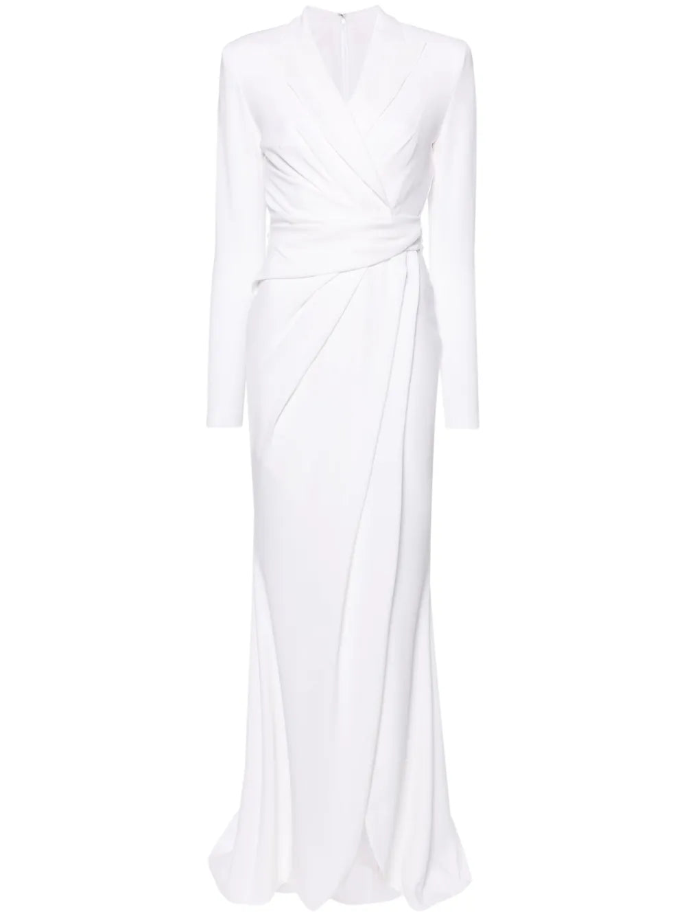 Draped Crepe Maxi Dress