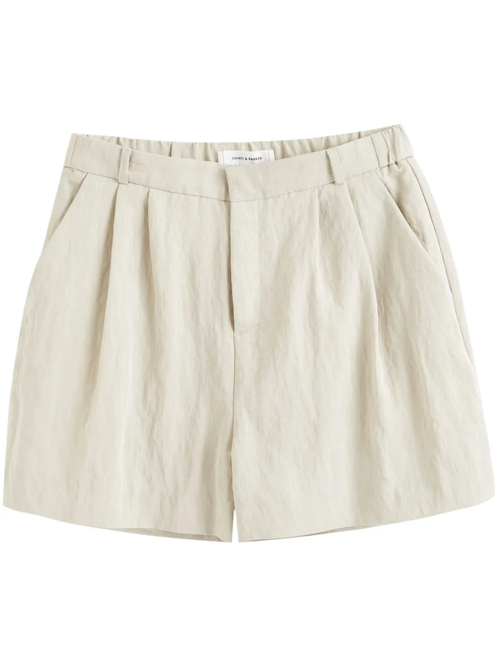 Pleat-Detail Cotton Shorts