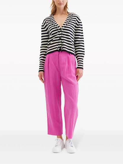 Straight-Leg Cropped Trousers