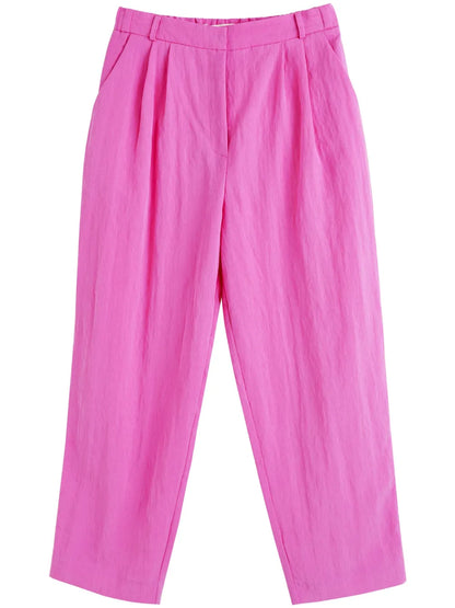 Straight-Leg Cropped Trousers