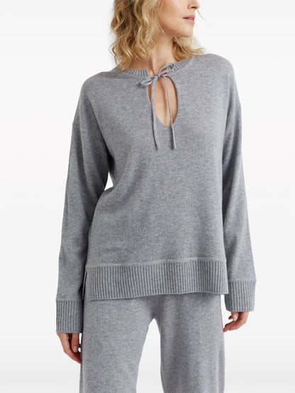 Tie-Neck Cashmere Jumper