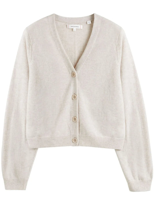 V-Neck Buttoned Cardigan