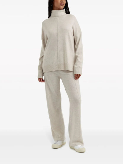 Roll-Neck Side-Slit Jumper