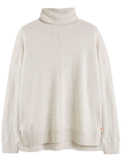 Roll-Neck Side-Slit Jumper