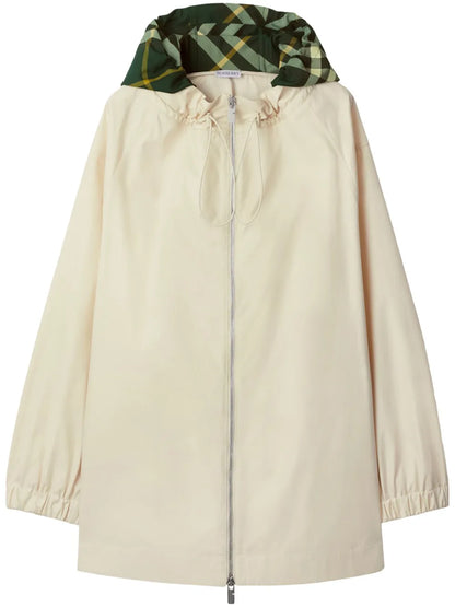 Checkered Hood Cotton Parka