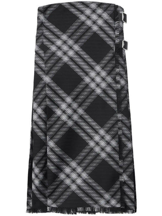 Checked Wrap Minidress