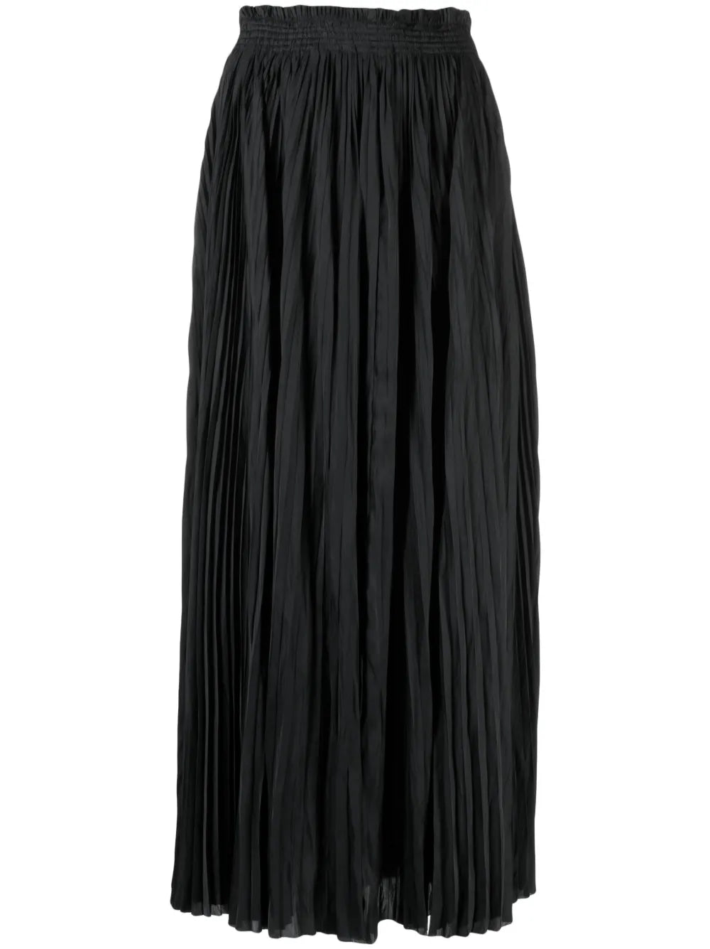 Elasticated-Waist Pleated Skirt