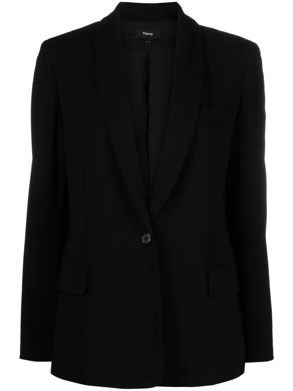 Shawl-Lapels Crepe Blazer