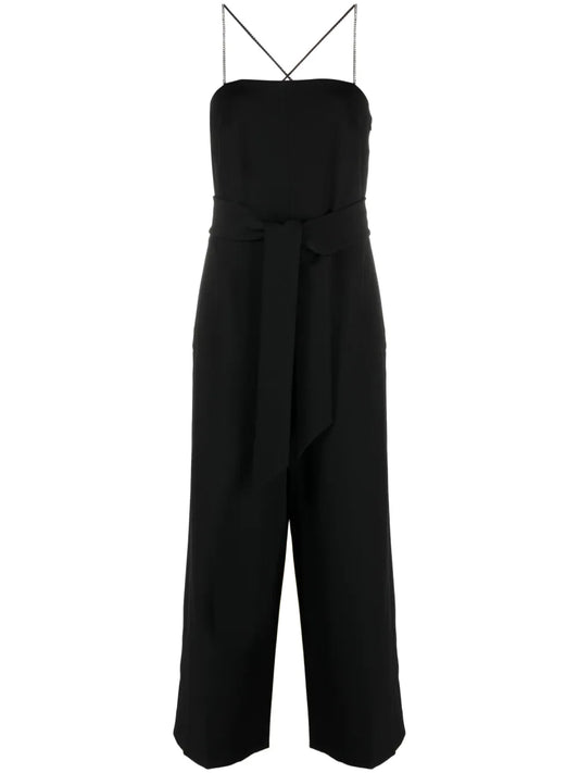 Crystal-Embellished Wide-Leg Jumpsuit