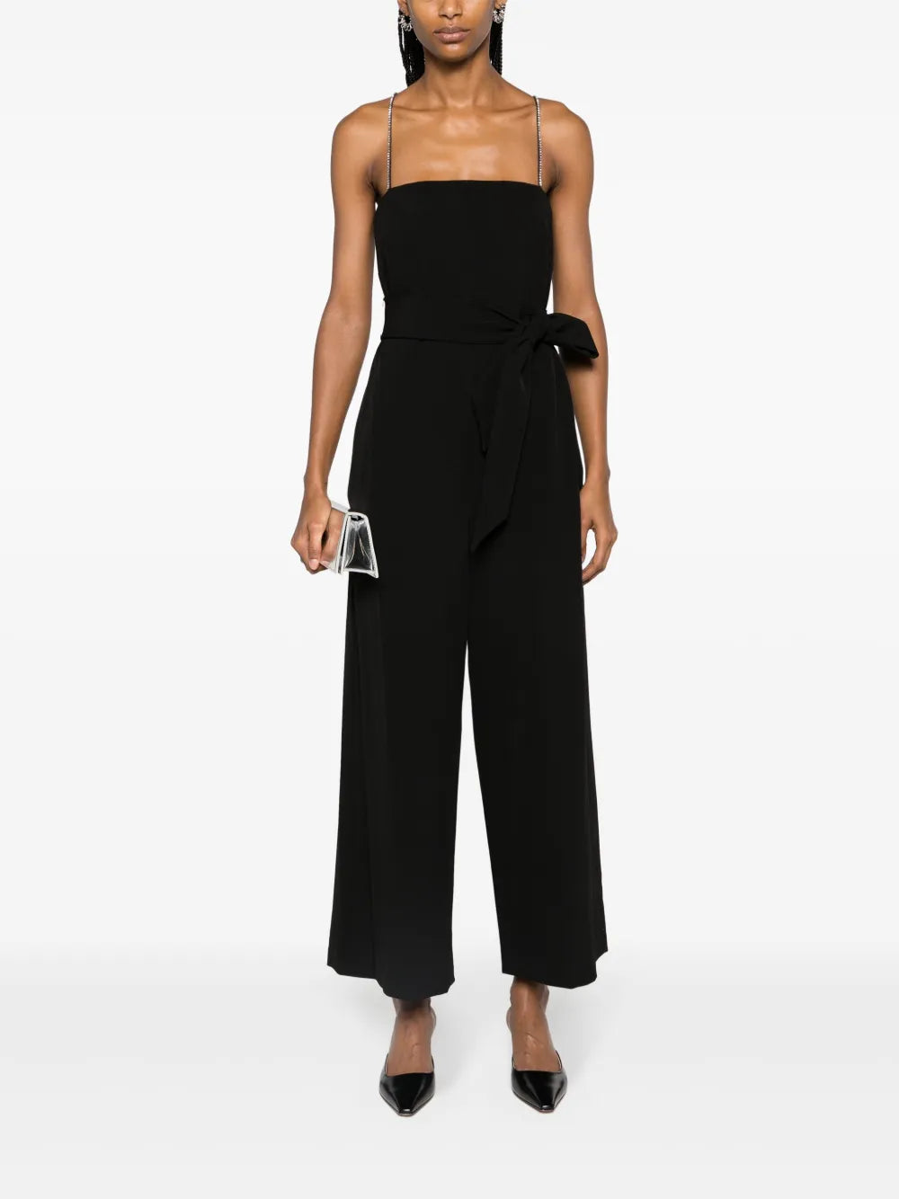 Crystal-Embellished Wide-Leg Jumpsuit