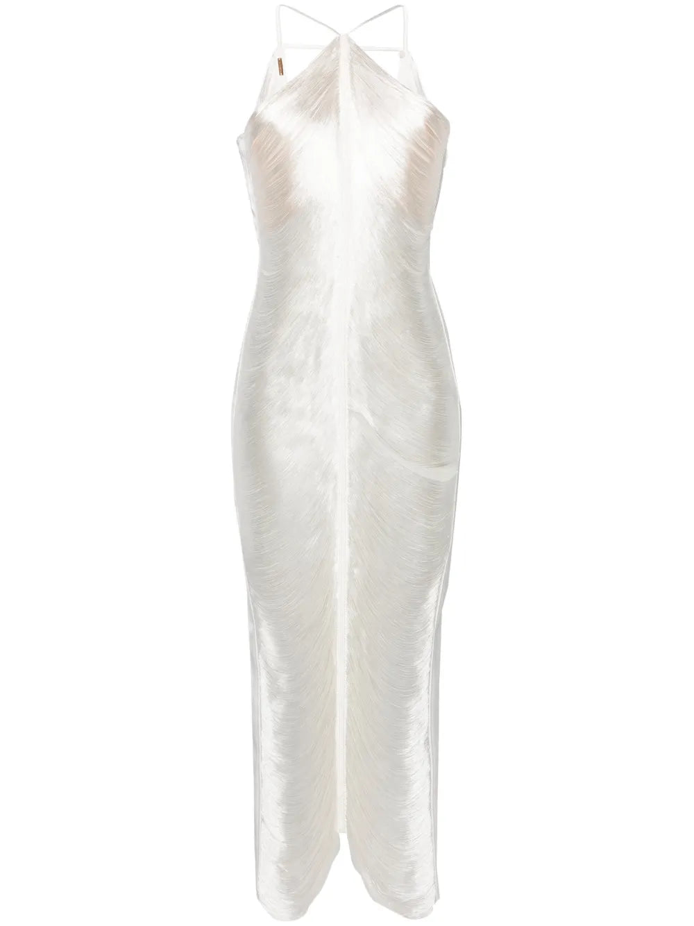 Renata Halterneck Fringed Gown