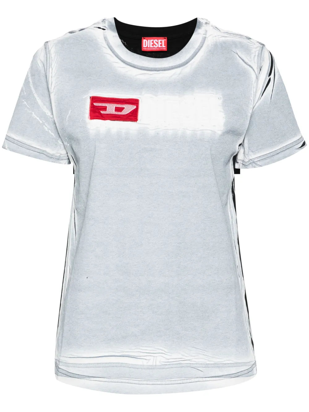 Creased-Paint Cotton T-Shirt