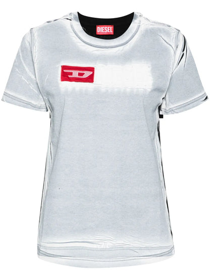 Creased-Paint Cotton T-Shirt