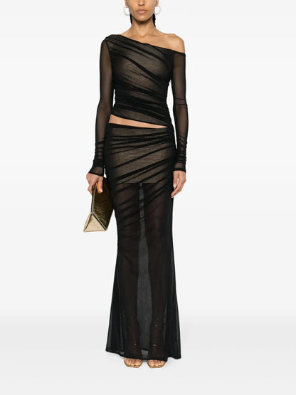 Aura Semi-Sheer Maxi Dress