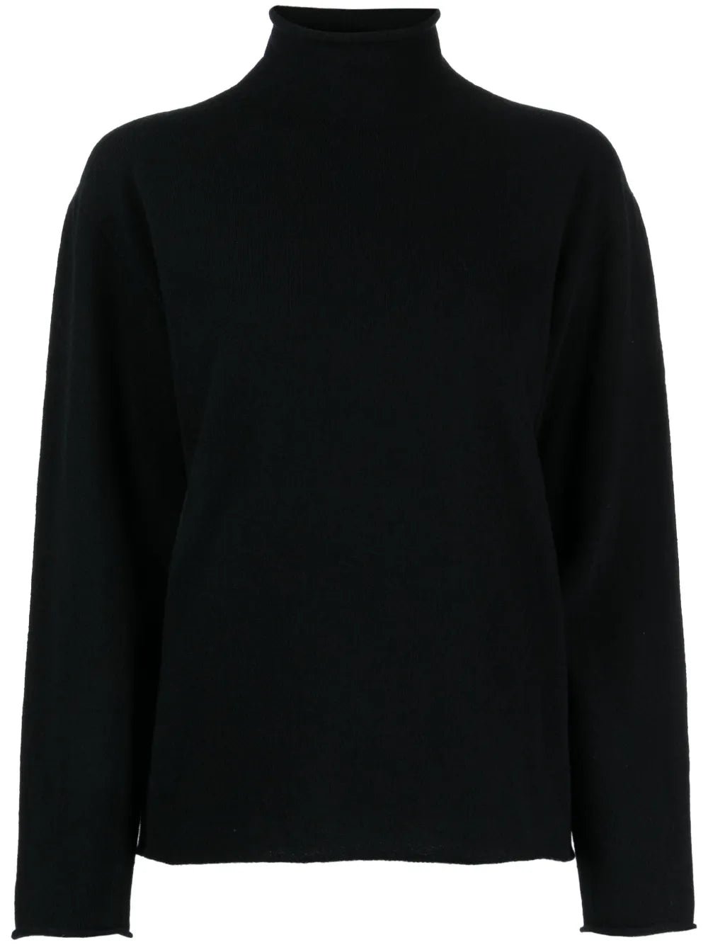 Fine-Knit High-Neck Jumper