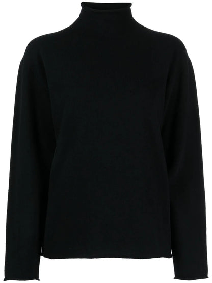 Fine-Knit High-Neck Jumper