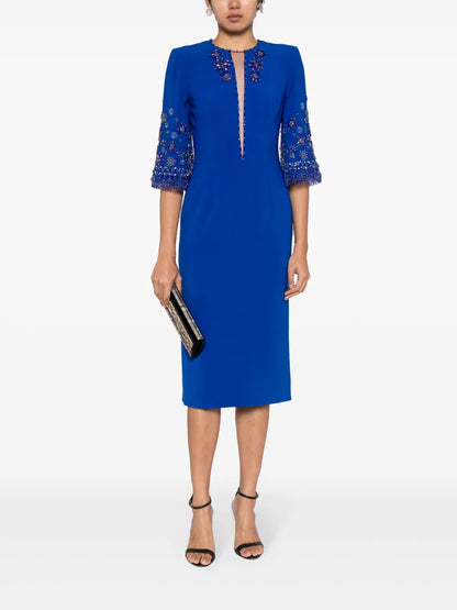 Sandrine Bead-Embellished Midi Dress