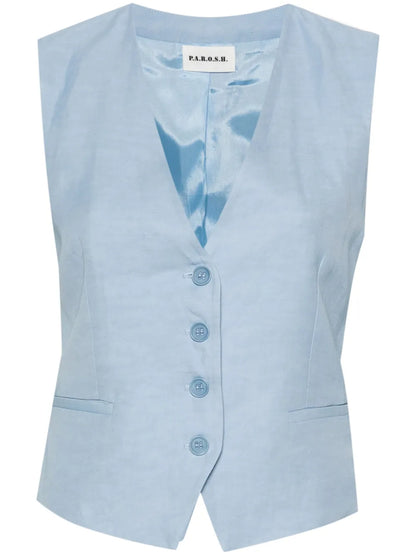 V-Neck Button-Down Waistcoat