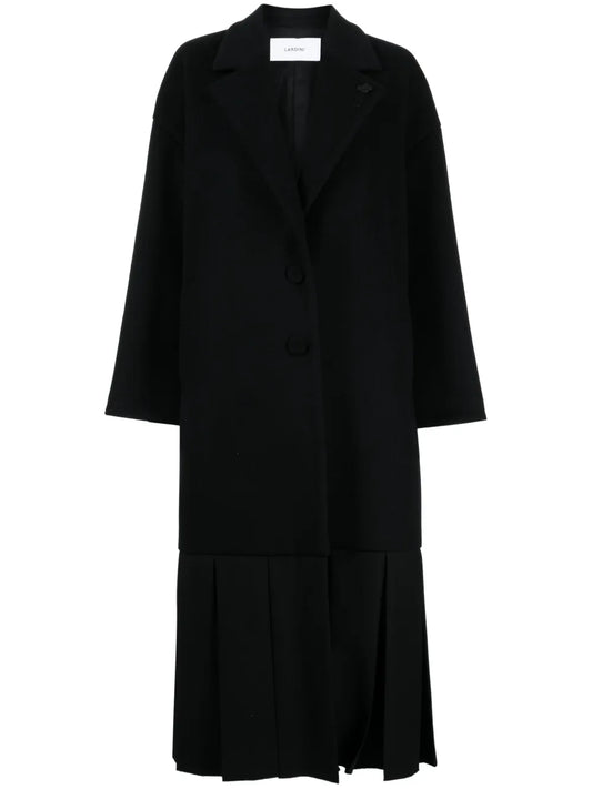Mermaid-Hem Wool Coat