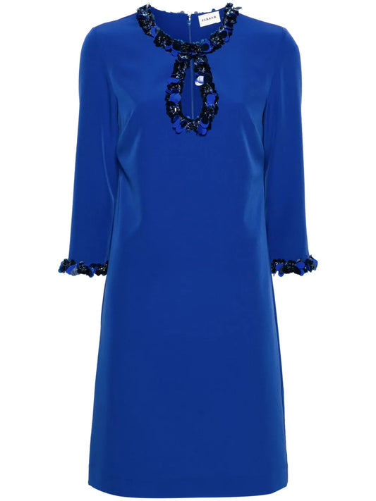 Puppy Sequin-Embellished Shift Dress