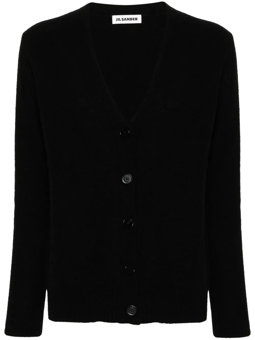 Logo-Engraved-Buttons Wool Cardigan