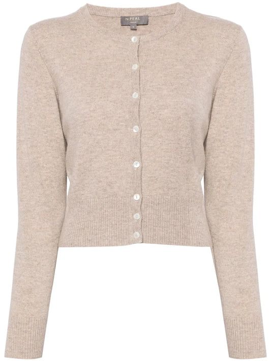Long-Sleeve Cashmere Cardigan